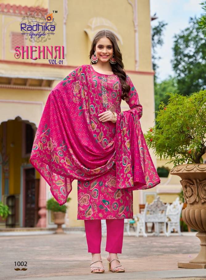 Shehnai Vol 1 By Radhika Handwork Designer Kurti With Bottom Dupatta Wholesale Price In Surat
